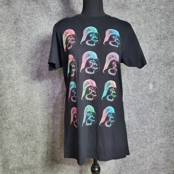 Starwars Black Darth Vader size M 100% cotton long graphic tee shirt - Picture 1 of 5